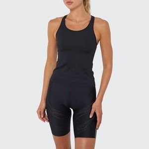 Ultracor Lux Neuro Tank Top in Black Plaid Stitch